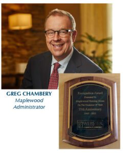 Greg Chambery and 75th Anniversary Plaque